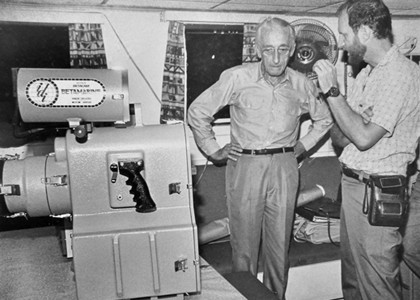 David Haylock with Jacques Cousteau